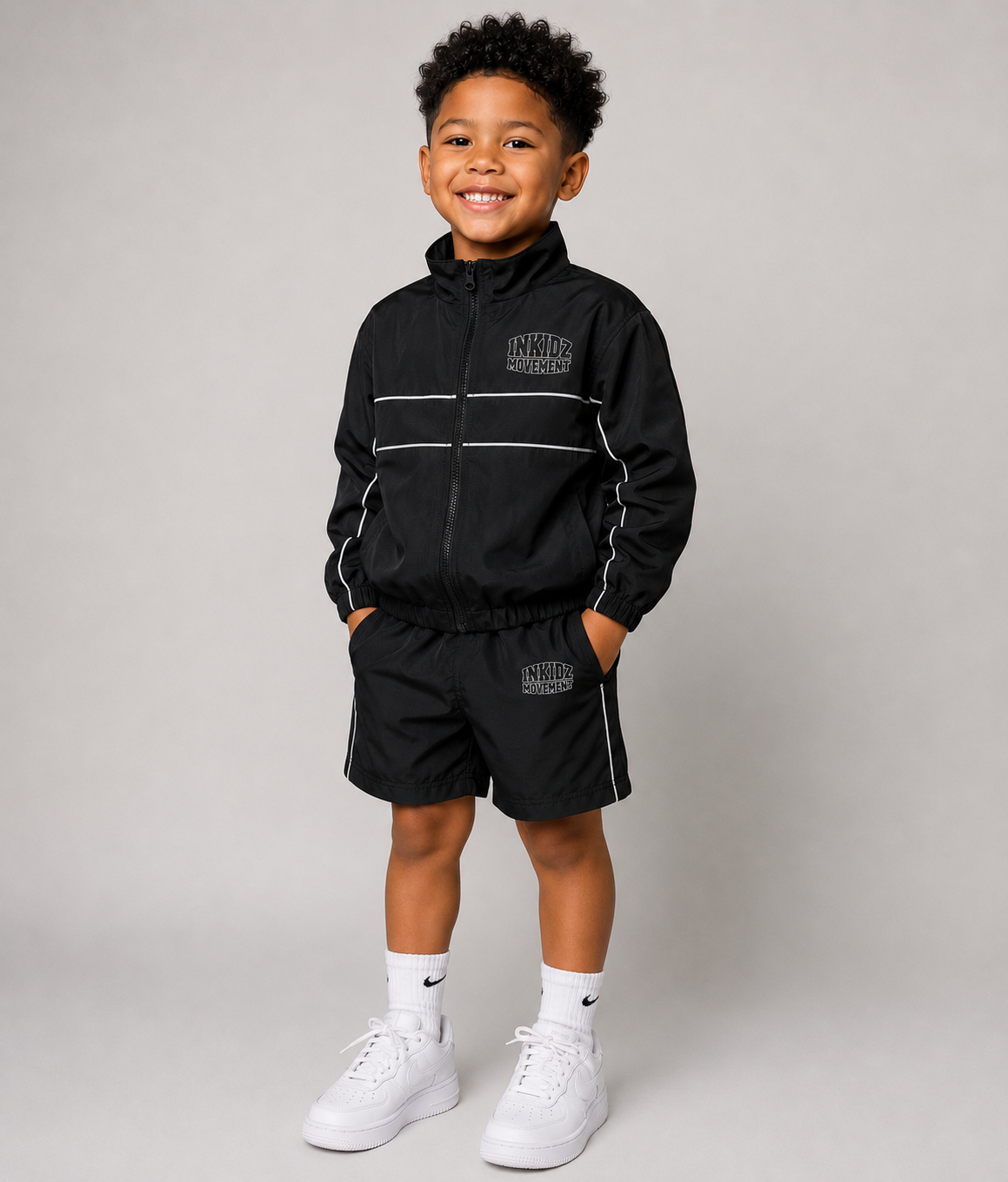 Inkidz Movement Nylon Short Set – Black
